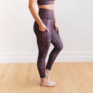 Maven Thread • Inspire Fuchsia Snakeskin Leggings